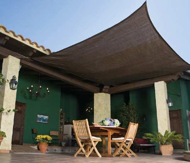 Square Sun Shade Sail , Hdpe Knitted Netting For Garden / Backyard