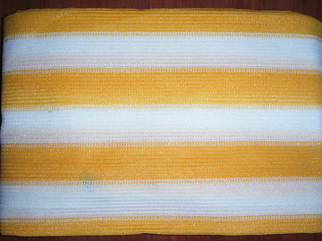 Yellow And White Anti Uv Balcony Shade Net , Hdpe Raschel Knitted Netting