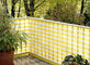 Yellow And White Anti Uv Balcony Shade Net , Hdpe Raschel Knitted Netting
